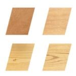Natural wooden decking board material for pool cover